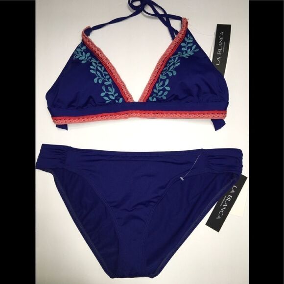 La Blanca Embroidered Leaf bikini. NWT - Picture 8 of 8